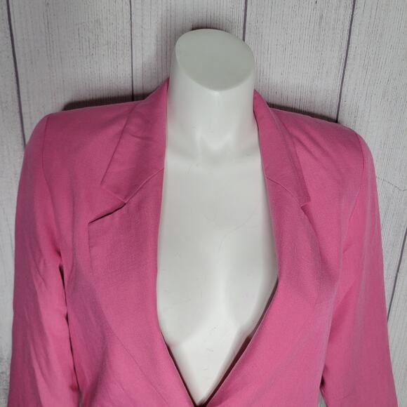 Vintage 80s 90s Pendleton Pink Lightweight Collared Blazer Jacket Womens Size L - Picture 4 of 11